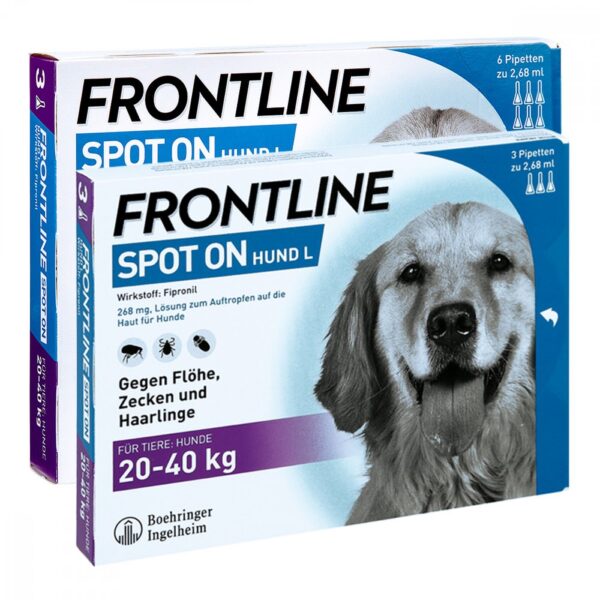 FRONTLINE SPOT ON Hund gegen Zecken Flöhe & Haarlinge 20-40 kg