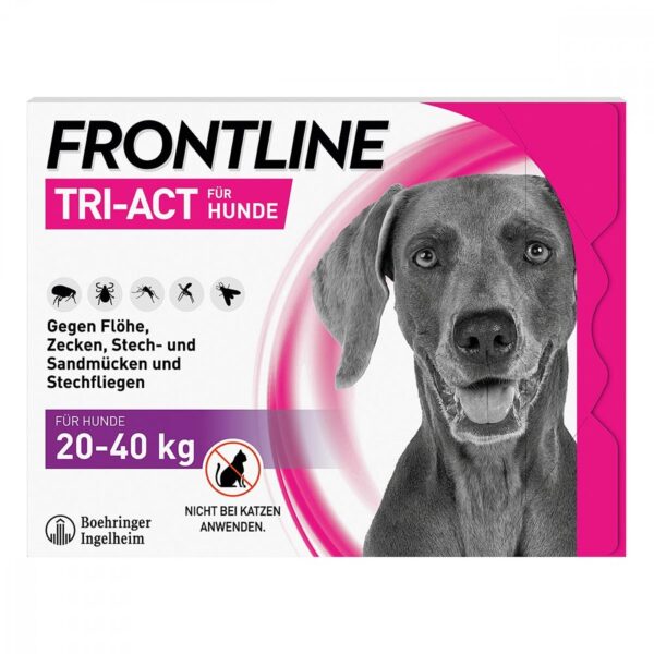 FRONTLINE TRI-ACT Hund gegen Zecken Flöhe & Mücken 20-40 kg