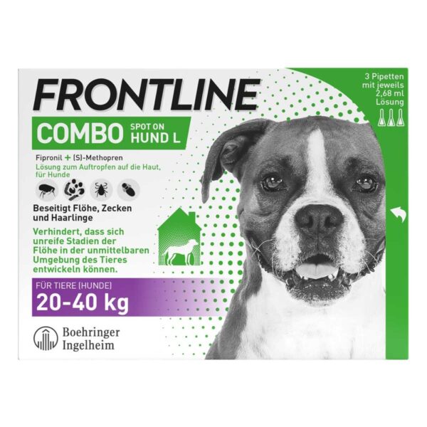 FRONTLINE COMBO Hund & Heim gegen Zecken Flöhe Larven 20-40 kg
