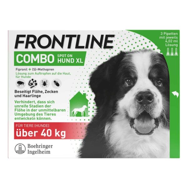FRONTLINE COMBO Hund & Heim gegen Zecken Flöhe Larven 40-60 kg
